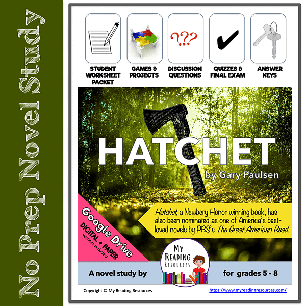Hatchet Novel Study My Reading Resources
