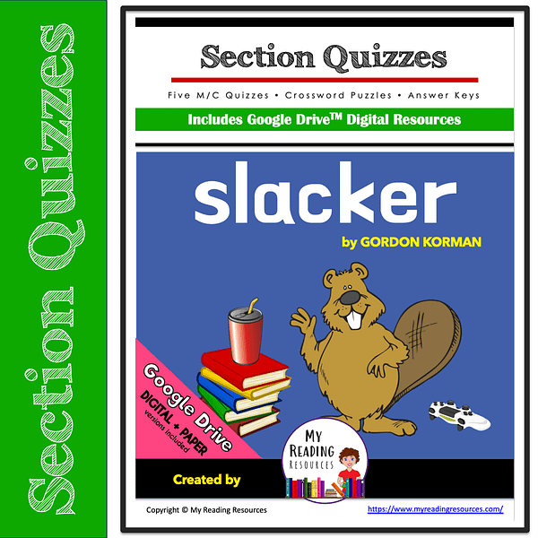 Slacker Section Quizzes & Crossword Puzzles My Reading Resources