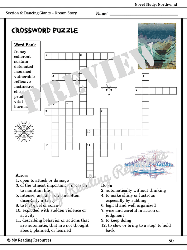 Northwind Section Quizzes & Crossword Puzzles My Reading Resources