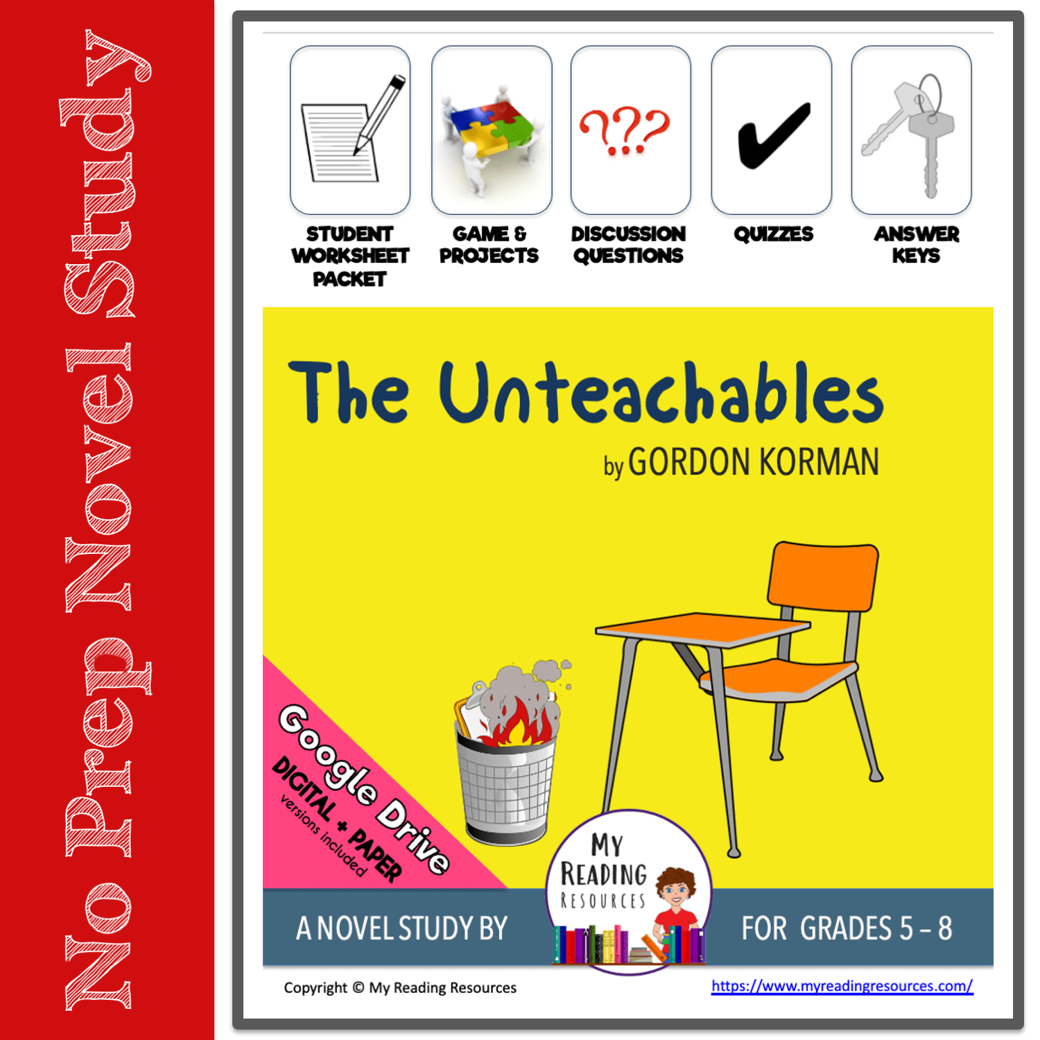 The Unteachables Novel Study My Reading Resources