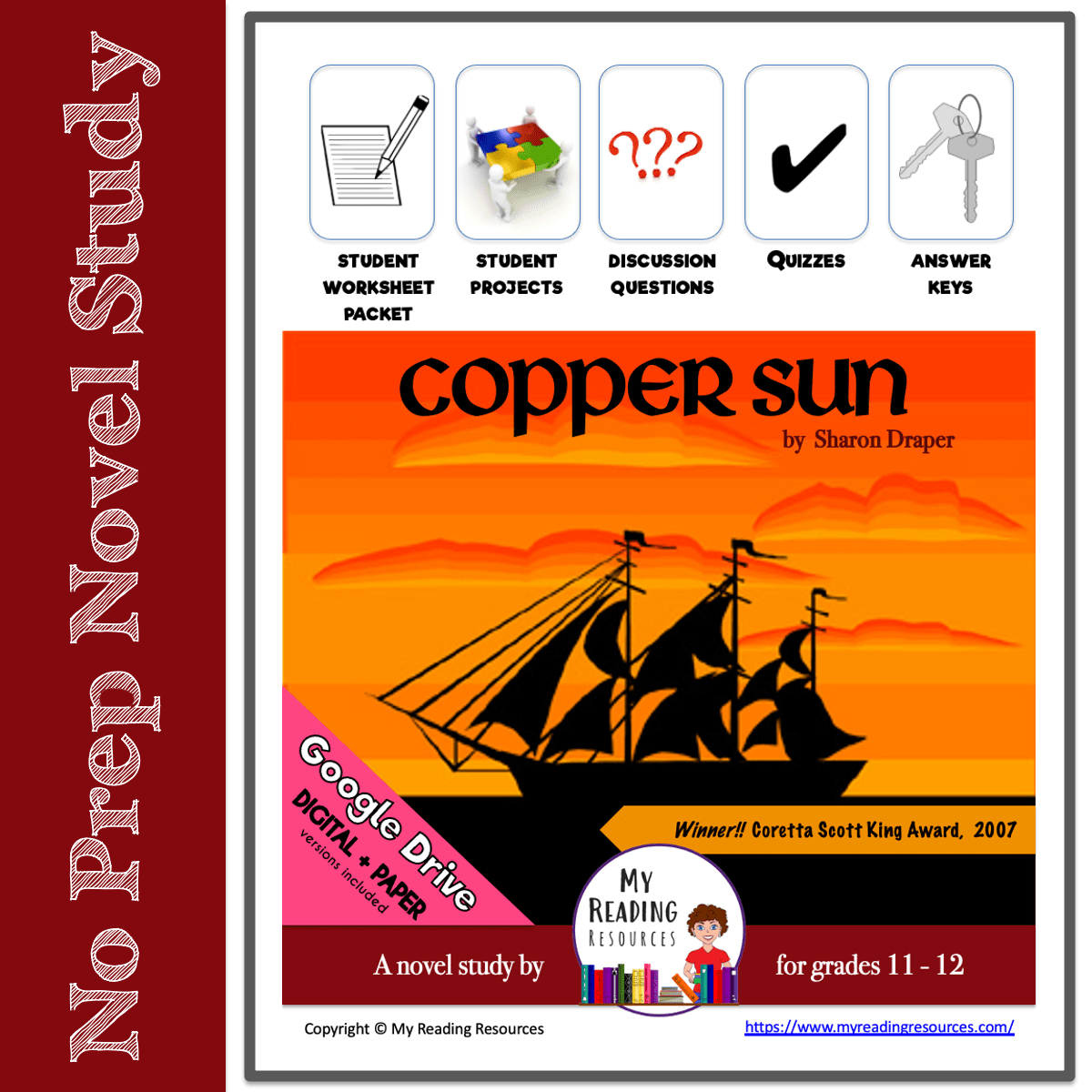 Copper Sun Novel Study My Reading Resources