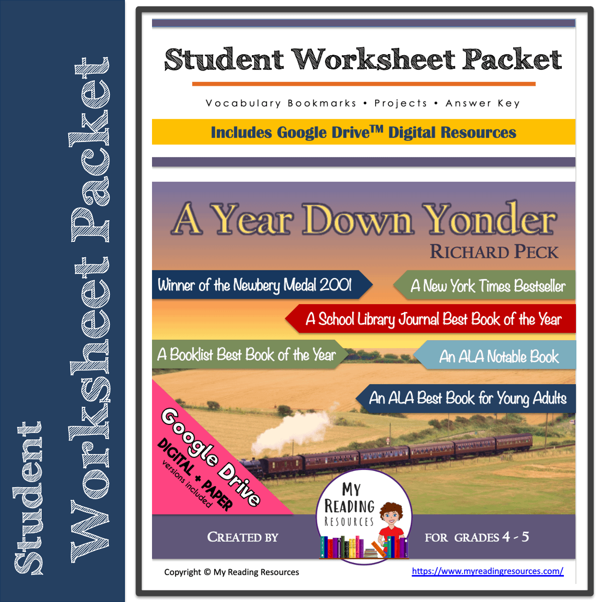 A Year Down Yonder Student Worksheet Packet My Reading Resources